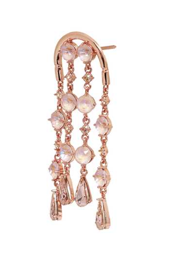 ESME_Gold Plated Purple Swarovski Embellished Danglers _Online_at_Aza_Fashions