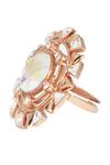 Esme by Aashna Dalmia_Pink Stones Geometric Cutwork Embellished Ring _Online_at_Aza_Fashions