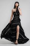Buy_Shruti S_Black Viscose, Crepe Sweetheart Neck Tie Dye Strappy Maxi Dress _Online_at_Aza_Fashions