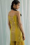 Surbhi Gupta_Yellow Kurta And Sharara Georgette Printed Geometric Nilufer Set  _at_Aza_Fashions