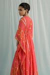 Buy_Surbhi Gupta_Fuchsia Kaftan And Sharara Georgette Printed Lilith Embroidered & Set  _Online_at_Aza_Fashions