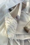 Buy_SCHON ZAPATO_White Beads, Pearls, Embroidery She Said Yes Transparent Heels _Online_at_Aza_Fashions