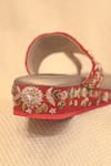 Around Always_Red Embroidery Saar Thread Wedges _Online_at_Aza_Fashions