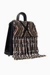 Buy_Born Flash_Black Embellished Seraphim Leather Bag _Online_at_Aza_Fashions