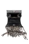 Shop_Born Flash_Black Embellished Seraphim Leather Bag _Online_at_Aza_Fashions
