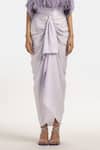 Buy_431-88 By Shweta Kapur_Purple Satin Samara Draped Skirt _Online_at_Aza_Fashions