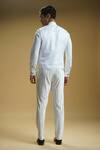 Buy_Kommal Sood_White Velvet Stripe Pearl Embroidered And Pattern Blazer Trouser Set 
