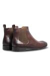 Buy_Dmodot_Brown Leather Sprazzo Marrone Chelsea Boots_Online_at_Aza_Fashions
