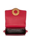 Aranyani_Red Embellished Quartz Gemstone Sling Handbag_at_Aza_Fashions