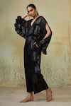 Shop_Style Junkiie_Black Georgette Ruffled Jumpsuit  _Online_at_Aza_Fashions