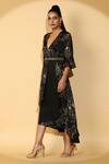 Shop_Madder Much_Black Cupro Modal Amy Zari Embroidered Dress_Online_at_Aza_Fashions