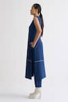 Buy Three Blue Melange Round Straight Neck Tunic Online at Aza Fashions Buy_Three_Blue Melange Round Straight Neck Tunic _Online_at_Aza_Fashions