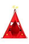 Shop My Gift Booth Red Canvas Fire Brigade Portable Teepee Tent With Padded Mat Online at Aza Fashions Shop_My Gift Booth_Red Canvas Fire Brigade Portable Teepee Tent With Padded Mat_Online_at_Aza_Fashions