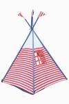 Buy My Gift Booth Red Cotton Print Anchor Teepee Tent With Mat Online at Aza Fashions Buy_My Gift Booth_Red Cotton Print Anchor Teepee Tent With Mat_Online_at_Aza_Fashions
