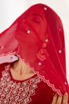 Buy_Koashee by Shubitaa_Red Silk Embroidered Zardozi Round Sharara Set _Online_at_Aza_Fashions