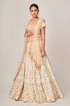 Shop_Tamaraa By Tahani_Off White Silk Embellished Sequins Square Miranda Floral Crystal Lehenga Set _Online_at_Aza_Fashions