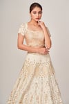 Tamaraa By Tahani_Off White Silk Embellished Sequins Square Miranda Floral Crystal Lehenga Set _at_Aza_Fashions