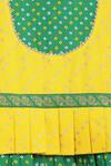 Shop_Tiber Taber_Yellow Cotton Pleated Pattu Pavdai Dress _Online_at_Aza_Fashions