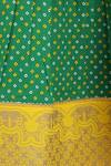 Tiber Taber_Yellow Cotton Pleated Pattu Pavdai Dress _at_Aza_Fashions