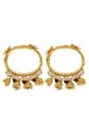 Buy_Tizora_White Kundans Jhumki Latkans Pacheli Bangles - Set Of 2 _Online_at_Aza_Fashions