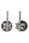 Buy_Tizora_Black Fresh Water Pearl Earrings _Online_at_Aza_Fashions