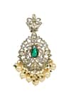 Tizora_White Faux Diamond Antique Victorian Earring _Online_at_Aza_Fashions