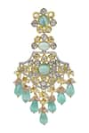 Tizora_Multi Color Kundan And Faux Diamond Earrings _Online_at_Aza_Fashions