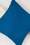 Buy_Throwpillow_Blue Blend Of Cotton And Polyester Pleated Cushion Cover _Online_at_Aza_Fashions