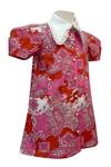 Jasmine And Alaia_Pink Cotton Paisley Pattern Shirt Dress_Online_at_Aza_Fashions