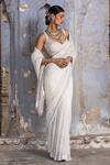 Buy Nitika Gujral Ivory Georgette, Organza, Cotton Sequins, Crystals, And Work Saree With Blouse Online at Aza Fashions Buy_Nitika Gujral_Ivory Georgette, Organza, Cotton Sequins, Crystals, And Work Saree With Blouse _Online_at_Aza_Fashions