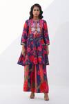 Archana Shah_Purple Silk Lyssa Kurta Sharara Set_Online_at_Aza_Fashions