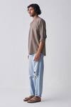 Three_Grey Handloom Cotton Checkered Handwoven Shirt _Online_at_Aza_Fashions