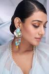 Torque By Merge_Multi Color Stones Tassel Drop Embellished Earrings _Online_at_Aza_Fashions