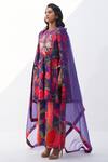 Archana Shah_Purple Silk Lyssa Kurta Sharara Set_at_Aza_Fashions