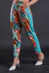 Shop_Fuga_Green Cotton Embroidery Coral Reef Cropped Blazer And Straight Pant Set _Online_at_Aza_Fashions