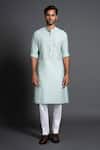 Raghavendra Rathore Jodhpur Green Silk Embroidery Kurta Online at Aza Fashions Raghavendra Rathore Jodhpur_Green Silk Embroidery Kurta _Online_at_Aza_Fashions