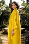 Buy_Paulmi and Harsh_Yellow Jacket And Pant Cotton Silk Plain Jacket Refreshing & Set  _Online_at_Aza_Fashions