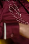 Varun Chakkilam_Maroon Cotton Piping Mahogany Punch Conquer Shirt _Online_at_Aza_Fashions