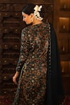 Shop_Vana Ethnics_Green Viscose, Satin And Organza Sequin, Ajrakh Print, Mirror & Kurta Pant Set _Online_at_Aza_Fashions