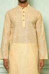 Shop_Nazaakat by Samara Singh_Peach Straight Cotton Kurta Set_Online_at_Aza_Fashions