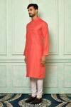 Buy_Nazaakat by Samara Singh_Pink Solid Cotton Kurta_Online_at_Aza_Fashions