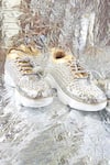 Chal Jooti_Multi Color Embellished Warrior Queen Sequin Wedding Sneakers _Online_at_Aza_Fashions