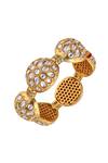 Curio Cottage_Kundan Embellished Dome Bangle_Online_at_Aza_Fashions