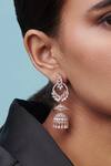 Shop_Curio Cottage_Diamante Wreath Jhumkis Jhumka Earrings_Online_at_Aza_Fashions