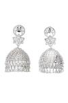 Curio Cottage_Diamante Cubic Zirconia Statement Jhumka Earrings_Online_at_Aza_Fashions