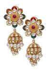 Curio Cottage_Navratan Stones Jhumka Earrings_Online_at_Aza_Fashions