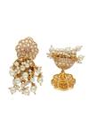 Curio Cottage_Flower Shaped Jhumka Earrings_Online_at_Aza_Fashions