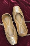 Cilwana Studio_Gold Embroidered Sequin Juttis _Online_at_Aza_Fashions