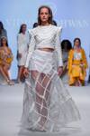 Buy_Vidhi Wadhwani_Off White Twill Cotton Embroidery Round Yaya Structured Top And Skirt Set 