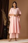 Buy Abbaran Pink Cotton Round Neck Floret Print Kaftan And Palazzo Set Online at Aza Fashions Buy_Abbaran_Pink Cotton Round Neck Floret Print Kaftan And Palazzo Set _Online_at_Aza_Fashions